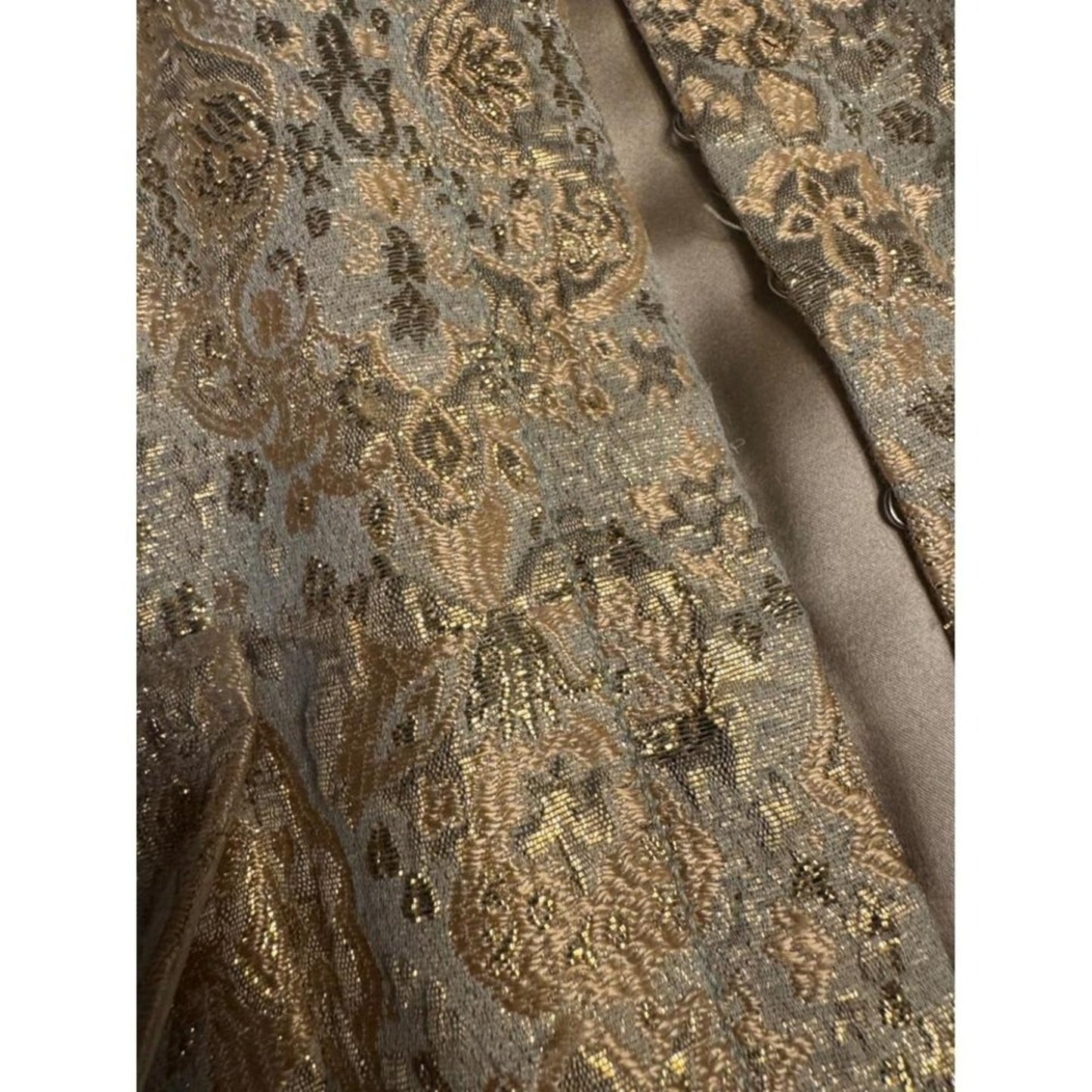Dolce & Gabbana Gold Brocade Jacket w/ Mother-of-Pearl Detail (IT 46 / US 10)