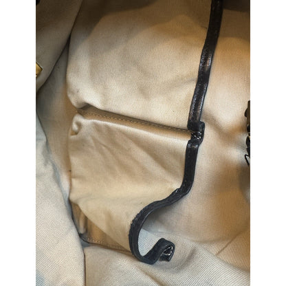 Tory Burch Julianne Black Leather Slouchy Tote Bag Gold Hardware