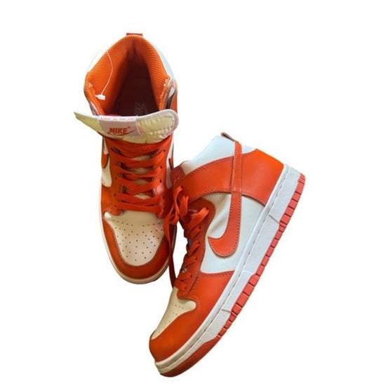 Nike Dunk High 1985 Orange Acid Wash Sneakers - Men&