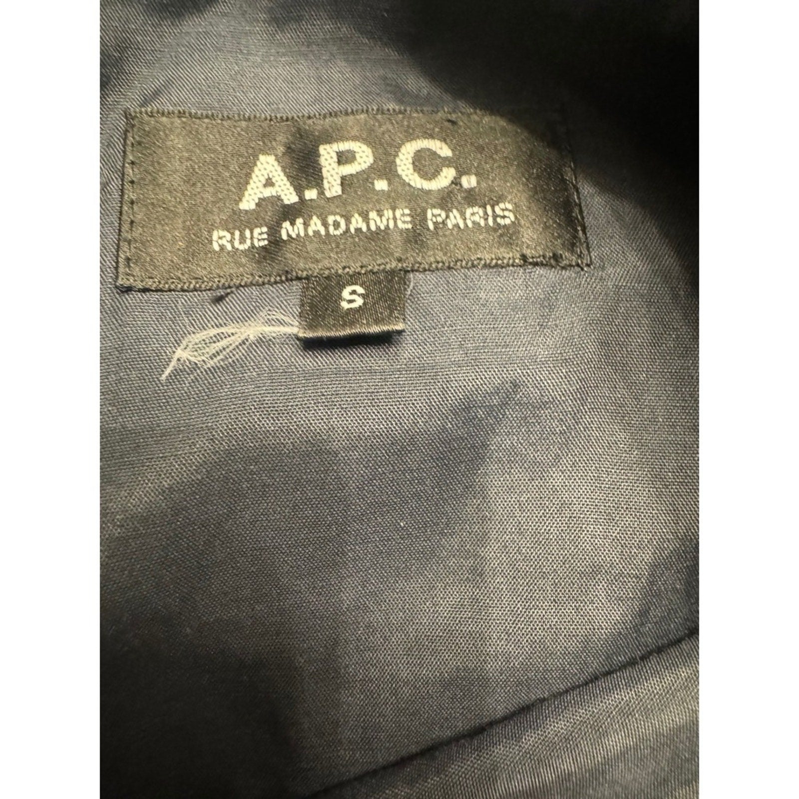 A.P.C. Paris Womens Dress Sleeveless Black Mini Dress with Pockets Size S
