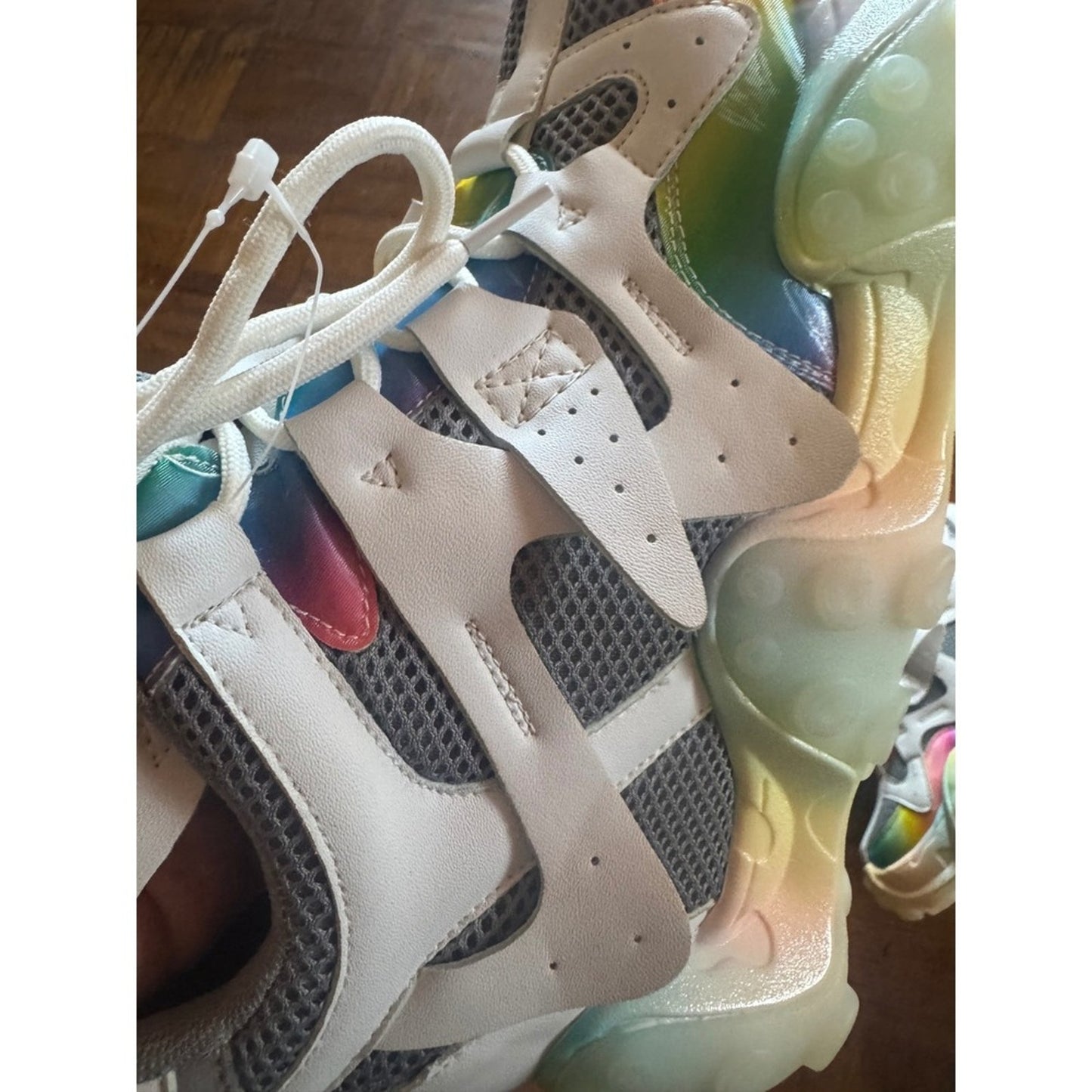 Anthony Wang Carambola-02 Platform Sneakers Rainbow Accent Size 9