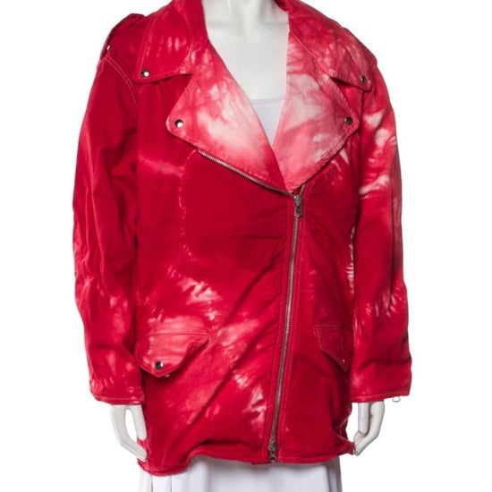 Isabel Marant Étoile Red Tie-Dye Moto Coat – Size Medium (US 8 / FR 40)