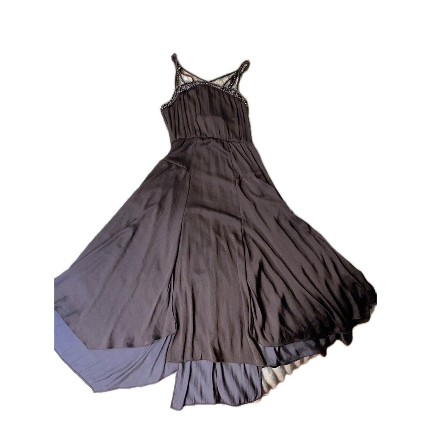 Maje E19RANILA MARINE Embellished Strappy Dress Navy Blue Size 3 USA M