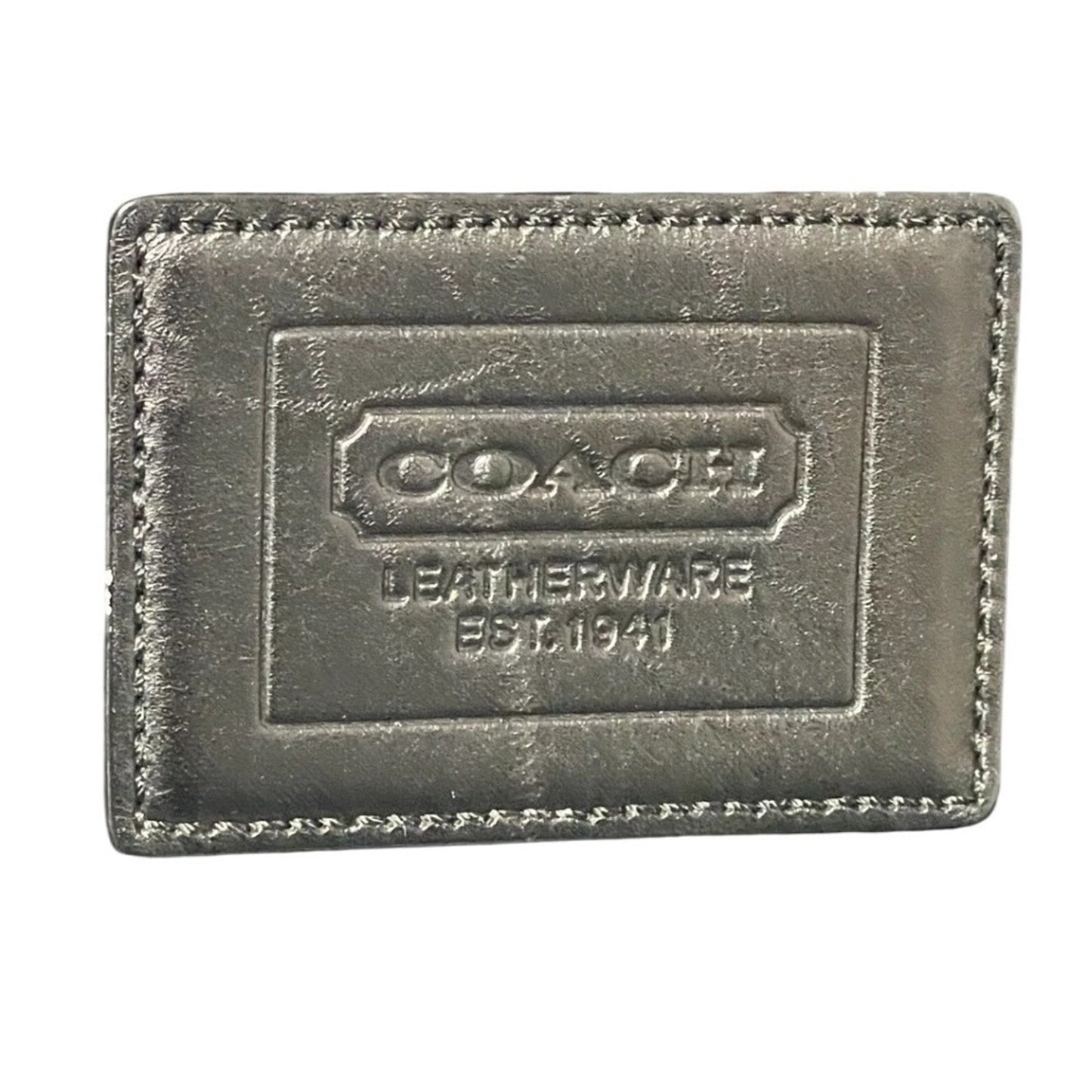 Coach Black Nylon Leather Trim Tote Bag Classic Style Zipper Top