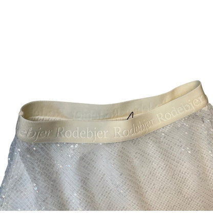 Rodebjer Larissia Sequin Maxi Skirt White Size S Polyester