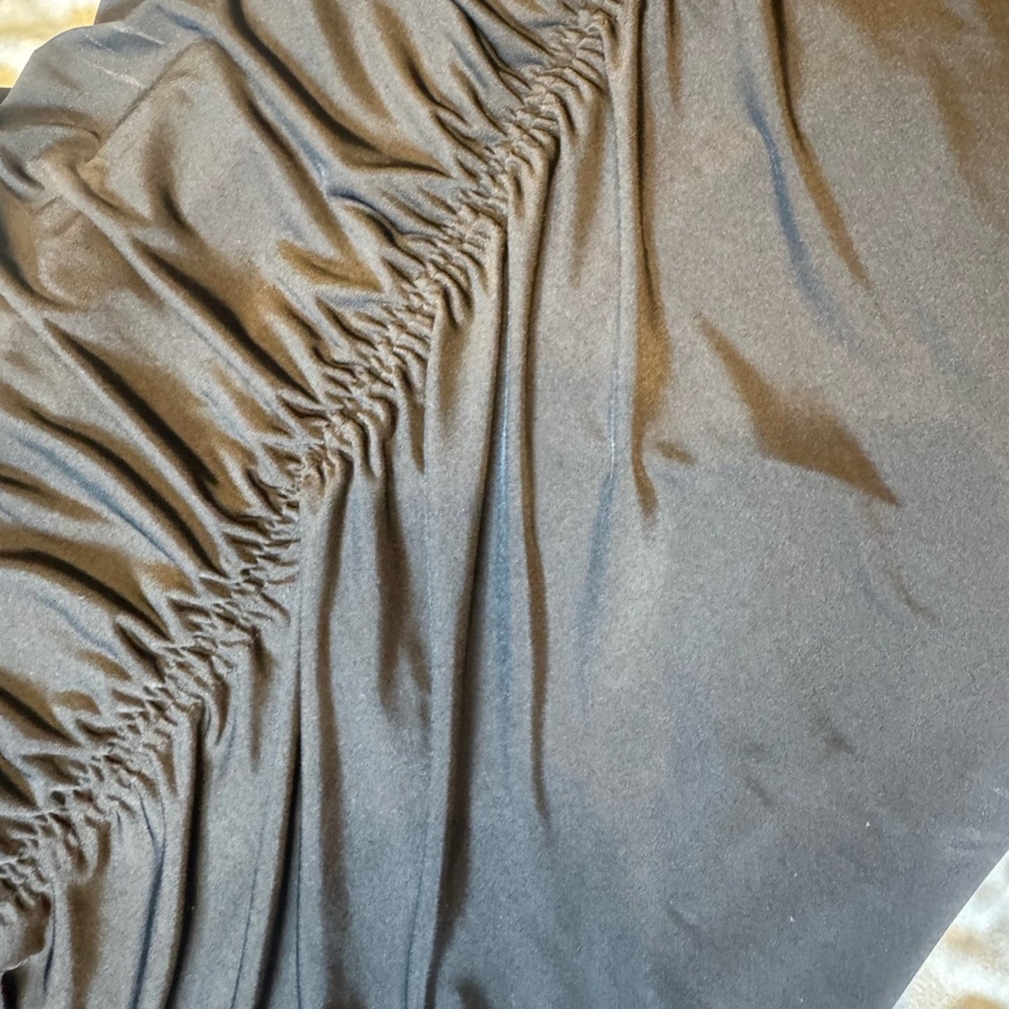 Slinky Ruched Silence + Noise Black Maxi Dress size S