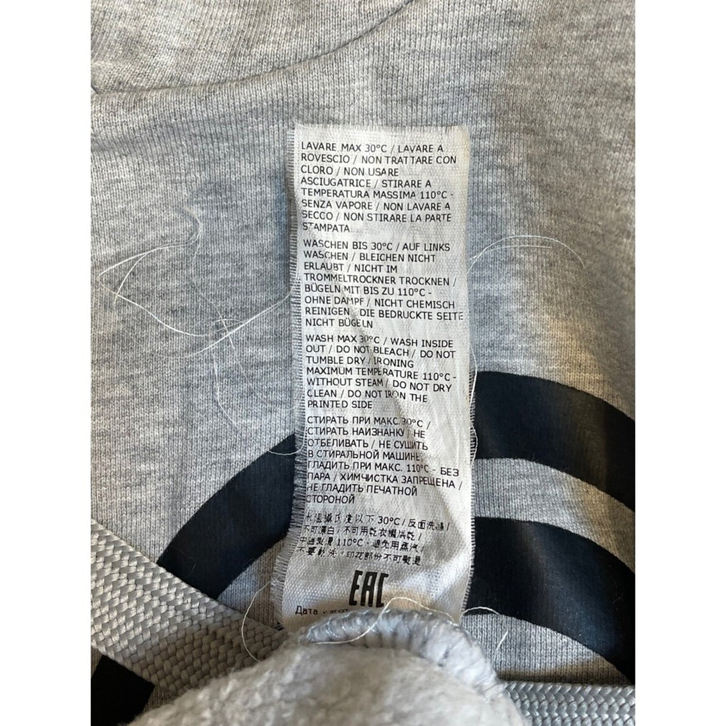 Moschino Underwear Grey Teddy Bear Hoodie Zip Up Sweatshirt size M