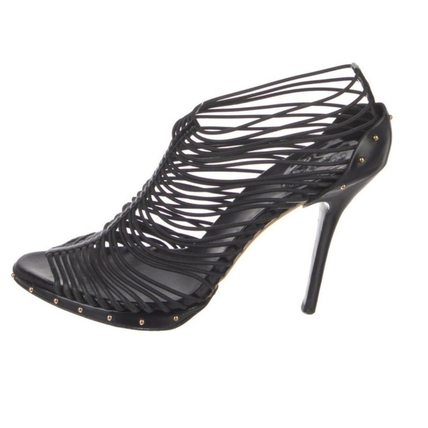 Gucci Leather Strappy Studded Stiletto Heels size 10