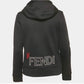 Fendi x Karl Lagerfeld Black Scuba Hoodie Jacket – Women’s Small