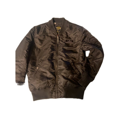 Alpha Industries MA1 Bomber Jacket Black Flight Military Style Mens Medium