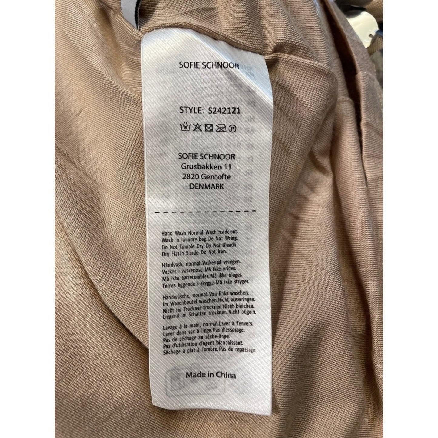 Sofie Schnoor Sequins Embellished Shift Dress Silver Tan Sleeveless size 2