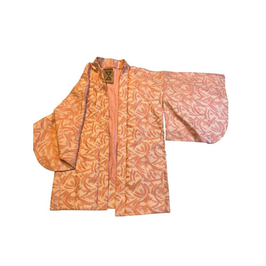HERE Peach Jacquard Kimono Jacket NWT