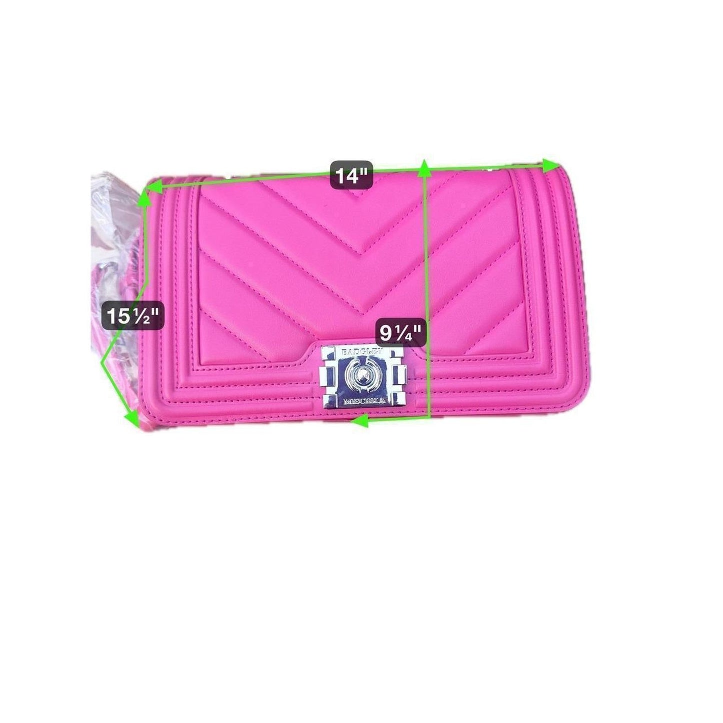 Badgley mischka hot pink quilted