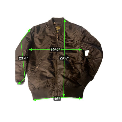 Alpha Industries MA1 Bomber Jacket Black Flight Military Style Mens Medium