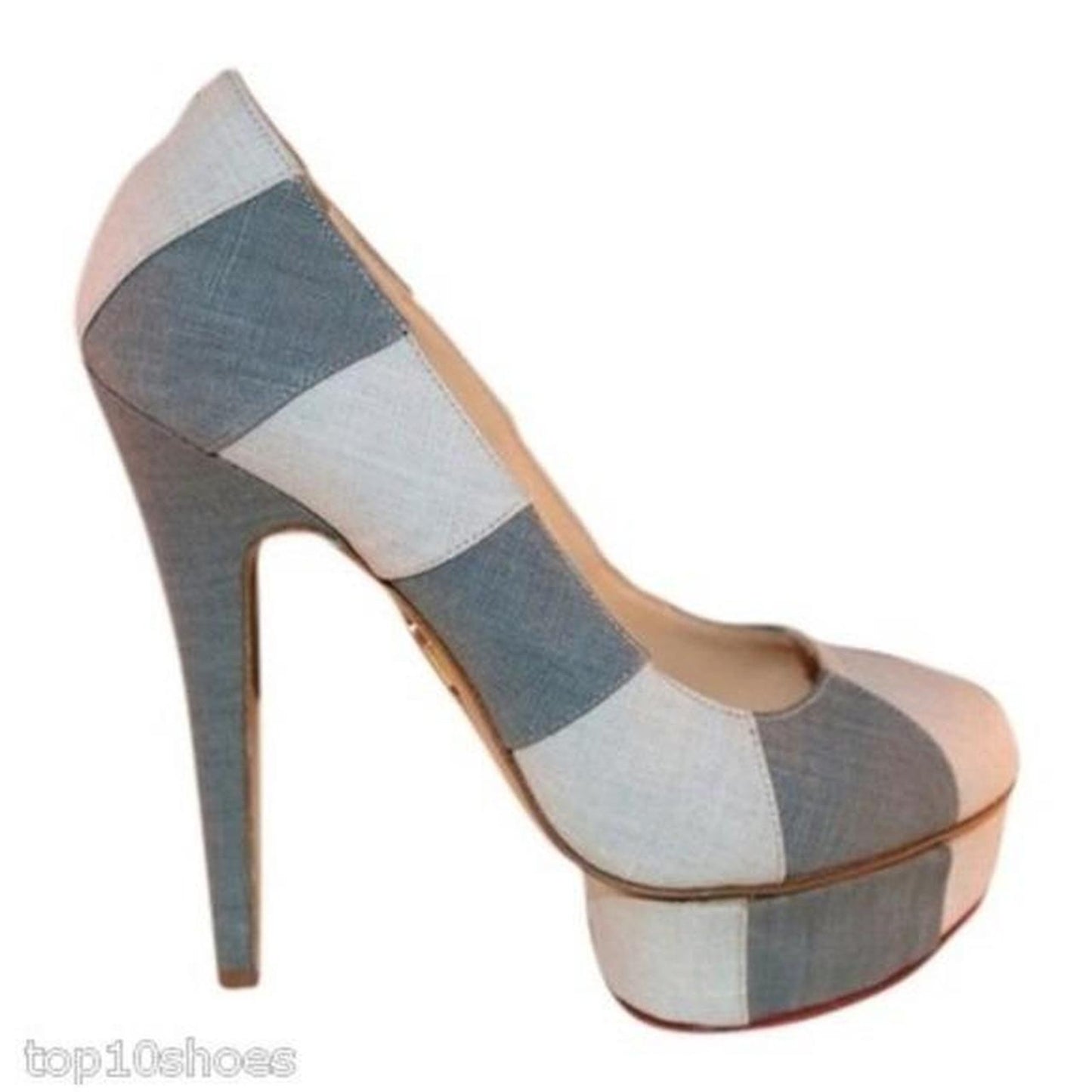 Charlotte olympia platform heels gray