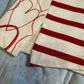 Stella McCartney Striped Heart Print Tank Top Red White Size 42
