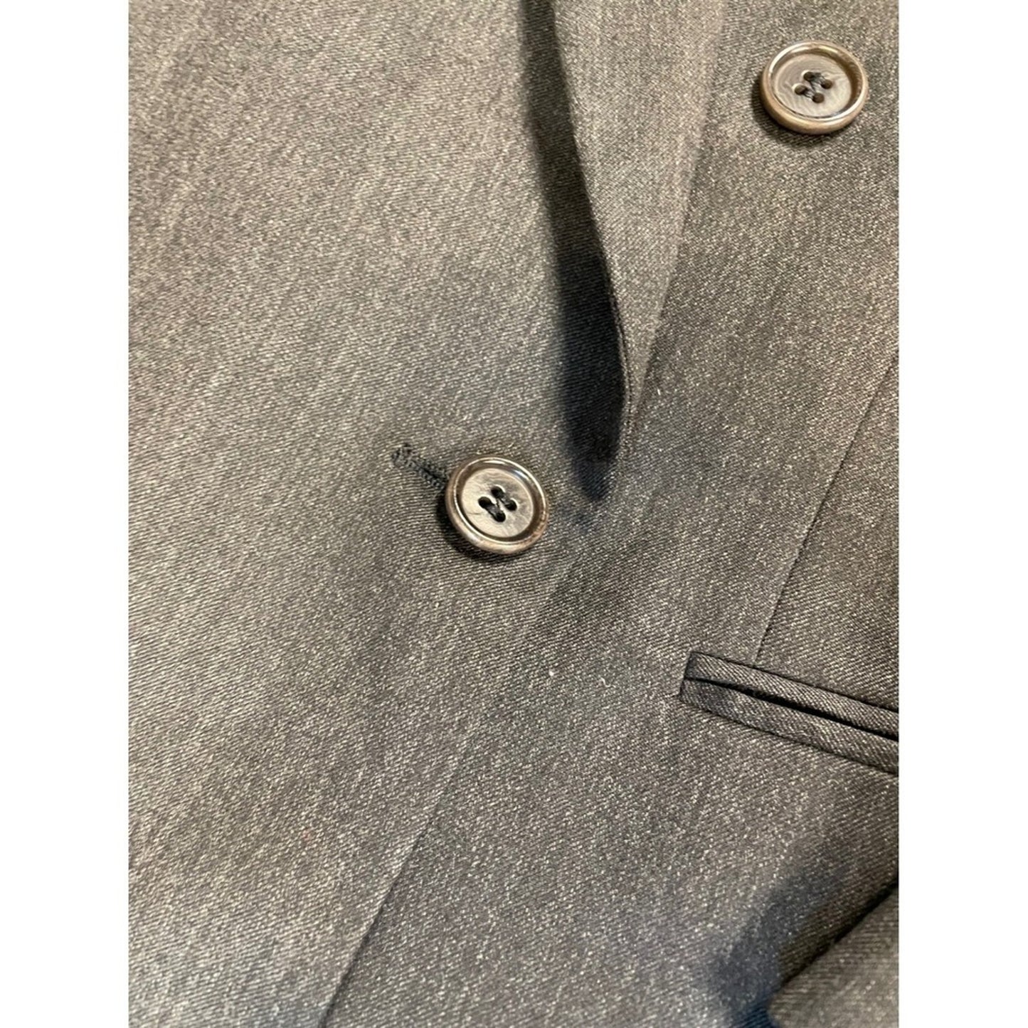 HUGO BOSS Super 100 Wool Double Breasted Blazer Black Mens44R
