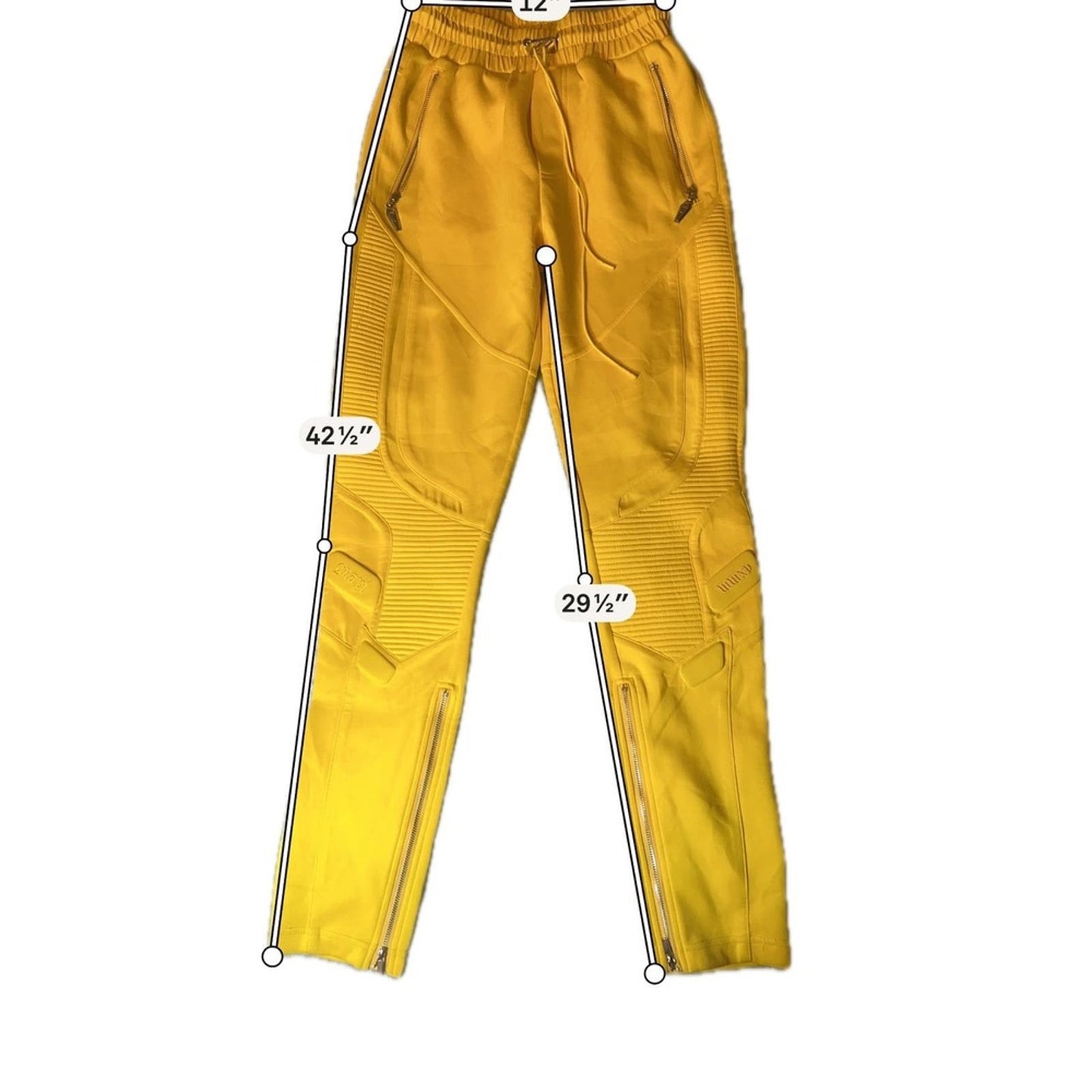 Guapi Aaron Wilhelm Moto Joggers Mens 30 Yellow Limited Edition Biker Pants