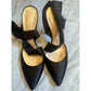 Casadei Black Satin Bow Pointed Toe Heels Made in Italy Size 6