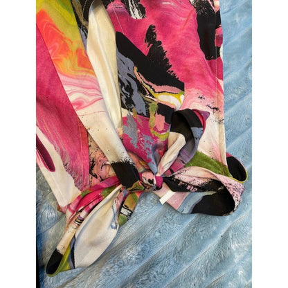 Anthropologie Abstract Print Silk Modal Midi Dress