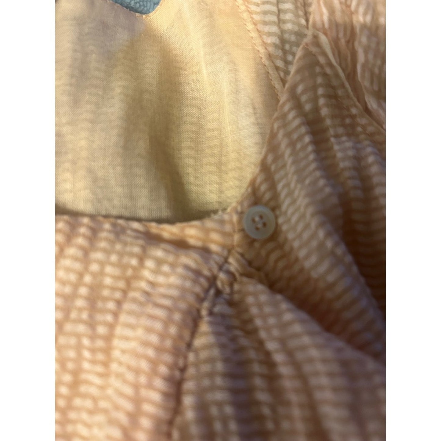 Miu Miu Peach Textured Tiered Flutter Sleeve Midi Dress Size Small