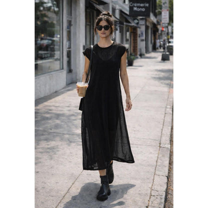 Cos mesh knit maxi dress
