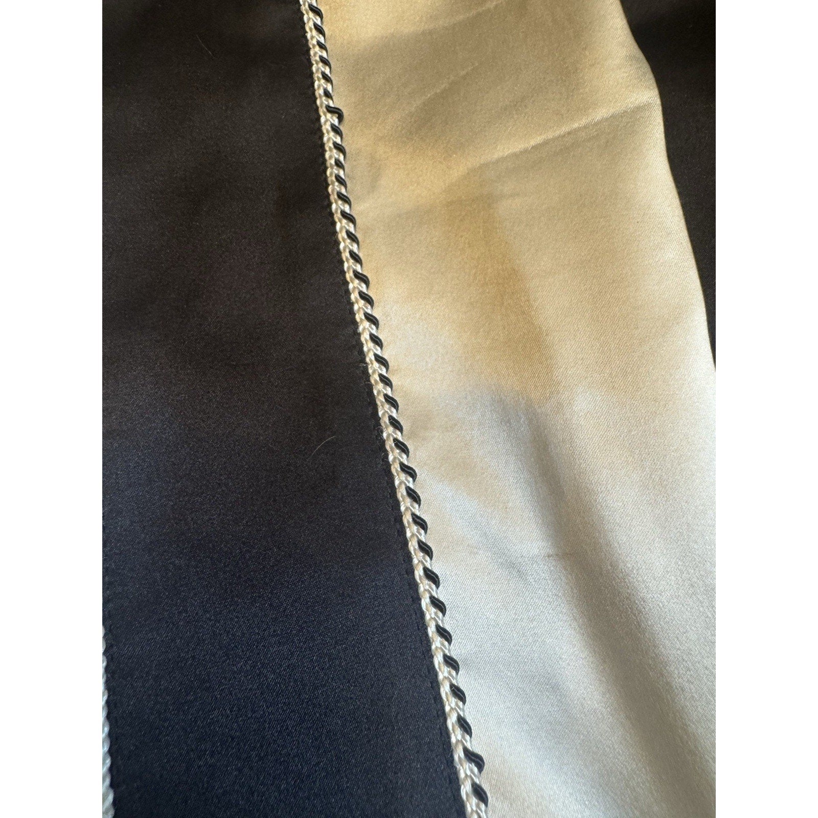 Opening Ceremony Satin Reversible Bomber Jacket Black Ivory Embroidered Logo XL