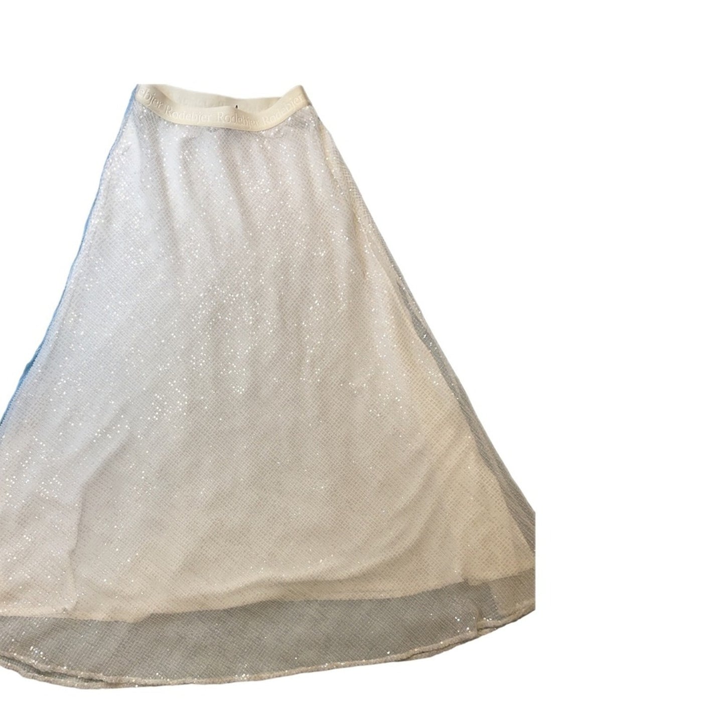 Rodebjer Larissia Sequin Maxi Skirt White Size S Polyester