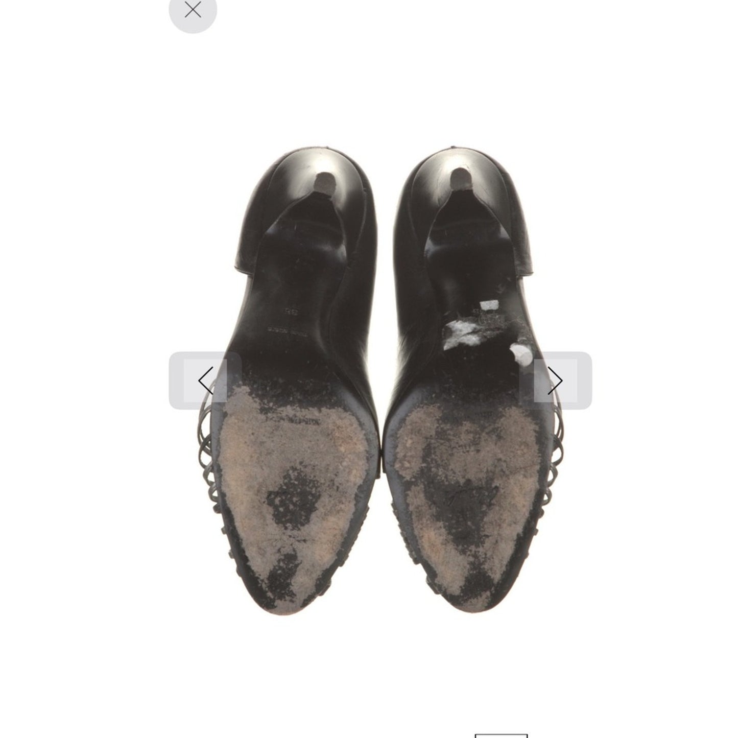 Bruno Magli Black Leather Peep-Toe Cutout Pumps – Made in Italy (US 5 / IT 35)