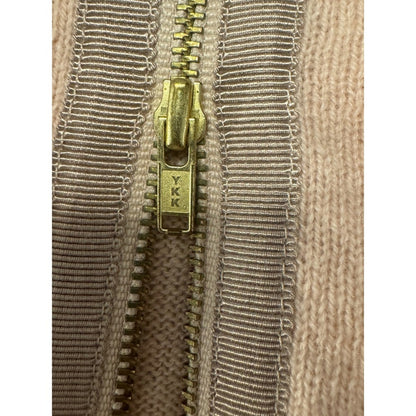 J.Crew Collection Italian Cashmere Sweater w/ Back Gold Zipper M Peach