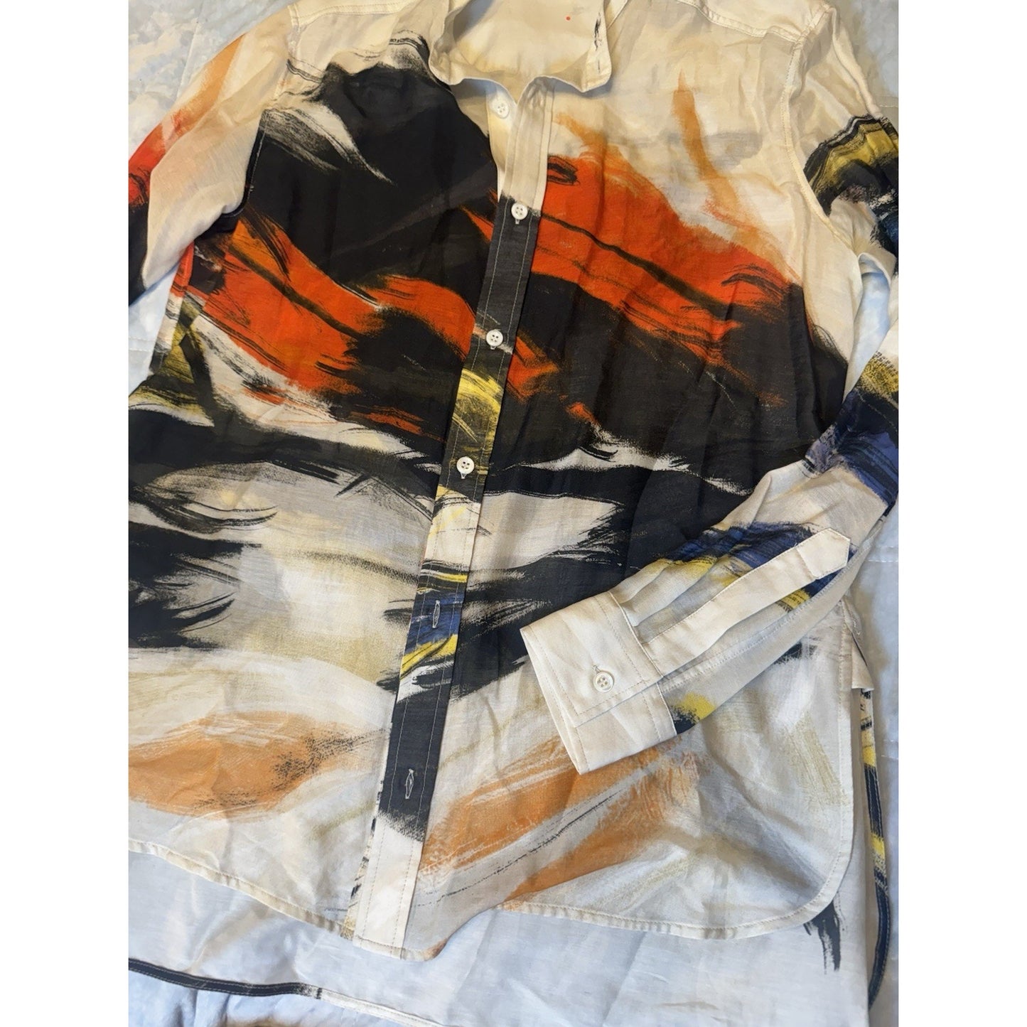 Y7 Studio Brooklyn We Flow Hard Distressed Destroyed Black Graphic Tee Medium