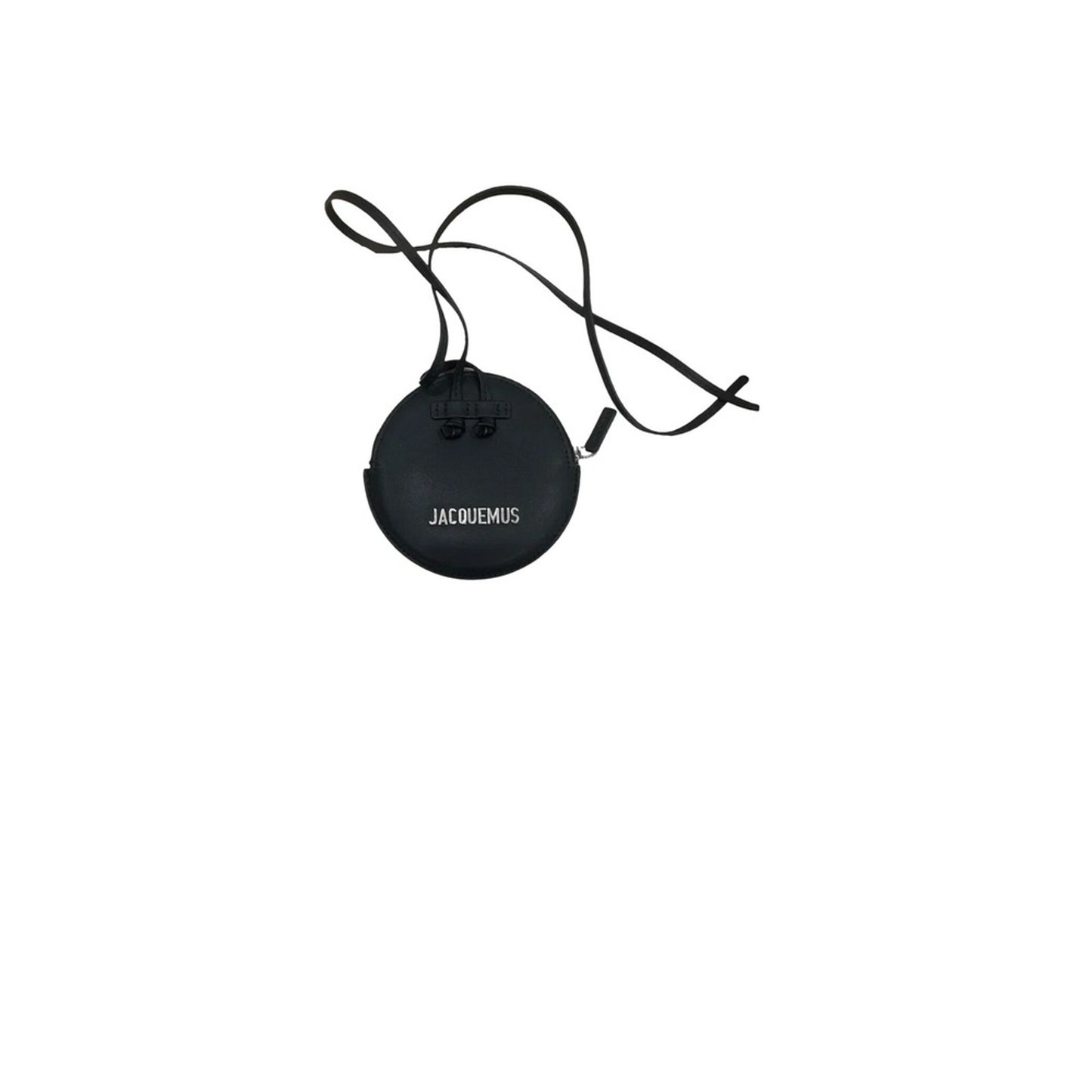 Jacquemus Le Porte Cartes Leather Small Round Coin Purse Wallet Black