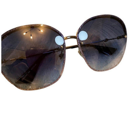 Gucci GG0023S 571612 531612 Gold Glitter Bee Sunglasses