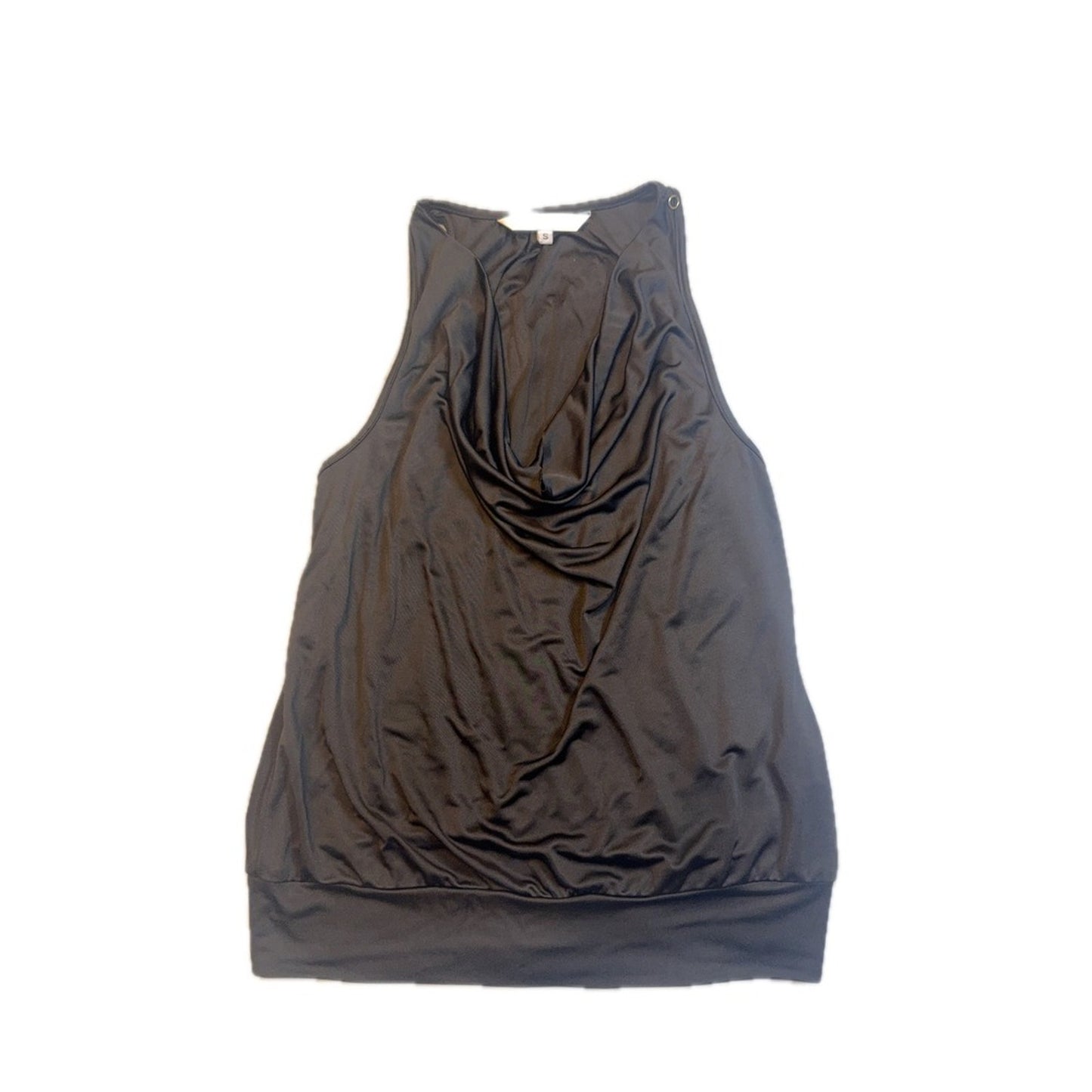 Trina Turk Black Sleeveless Cowl Neck Top Blouse Size S