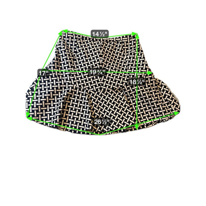 Diane von Furstenberg Skirt Size 6 Black White Geometric Print A-Line