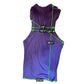 Jil Sander Pleated Sheath Dress Knee Length Purple Silk Blend Pockets Women&