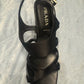 Prada Black Satin Strappy Slingback Heels Size 39 (US 9)