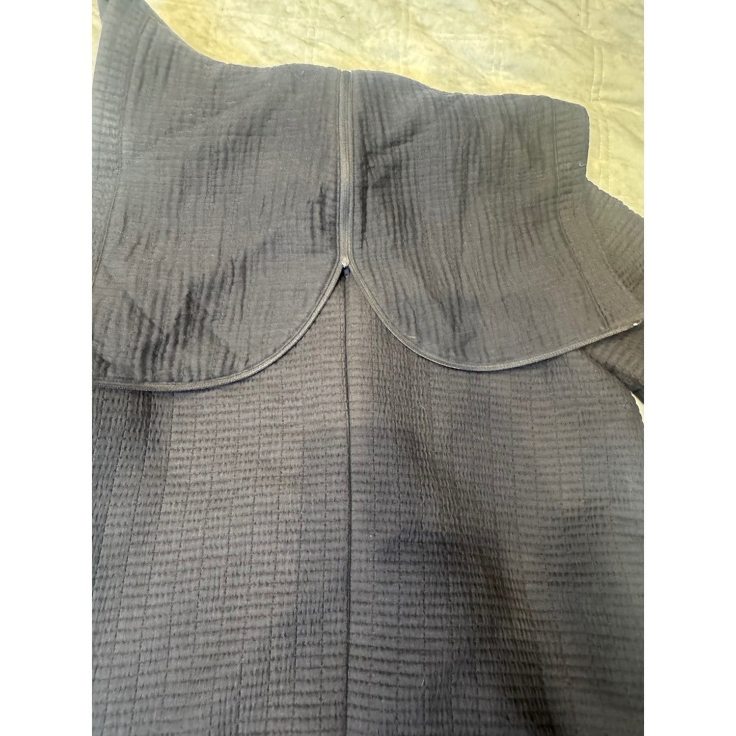 Heart Art Textured Wool Hooded Coat — Issey Miyake Line Aesthetic Size M