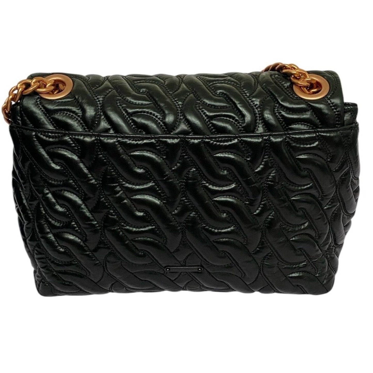 Rebecca Minkoff Black Quilted Leather Shoulder Bag Chain Strap Purse