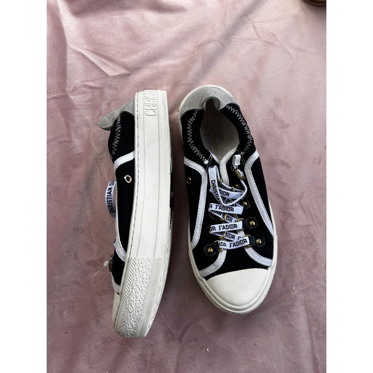 Christian Dior Walk'n'Dior Women's Size 6 Black Logo Lace Sneakers