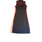 Tory Sport Dress Sleeveless Zip Front Athletic Navy Red Trim