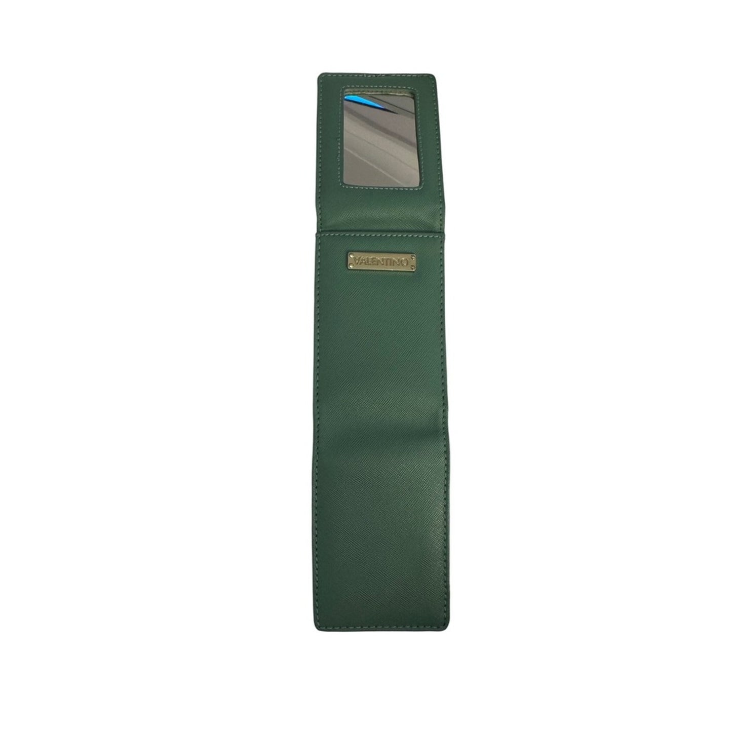 Valentino Green Faux Leather Wallet Card Holder Mirror Purse