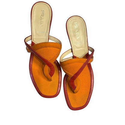 Prada orange Sandal 38.5