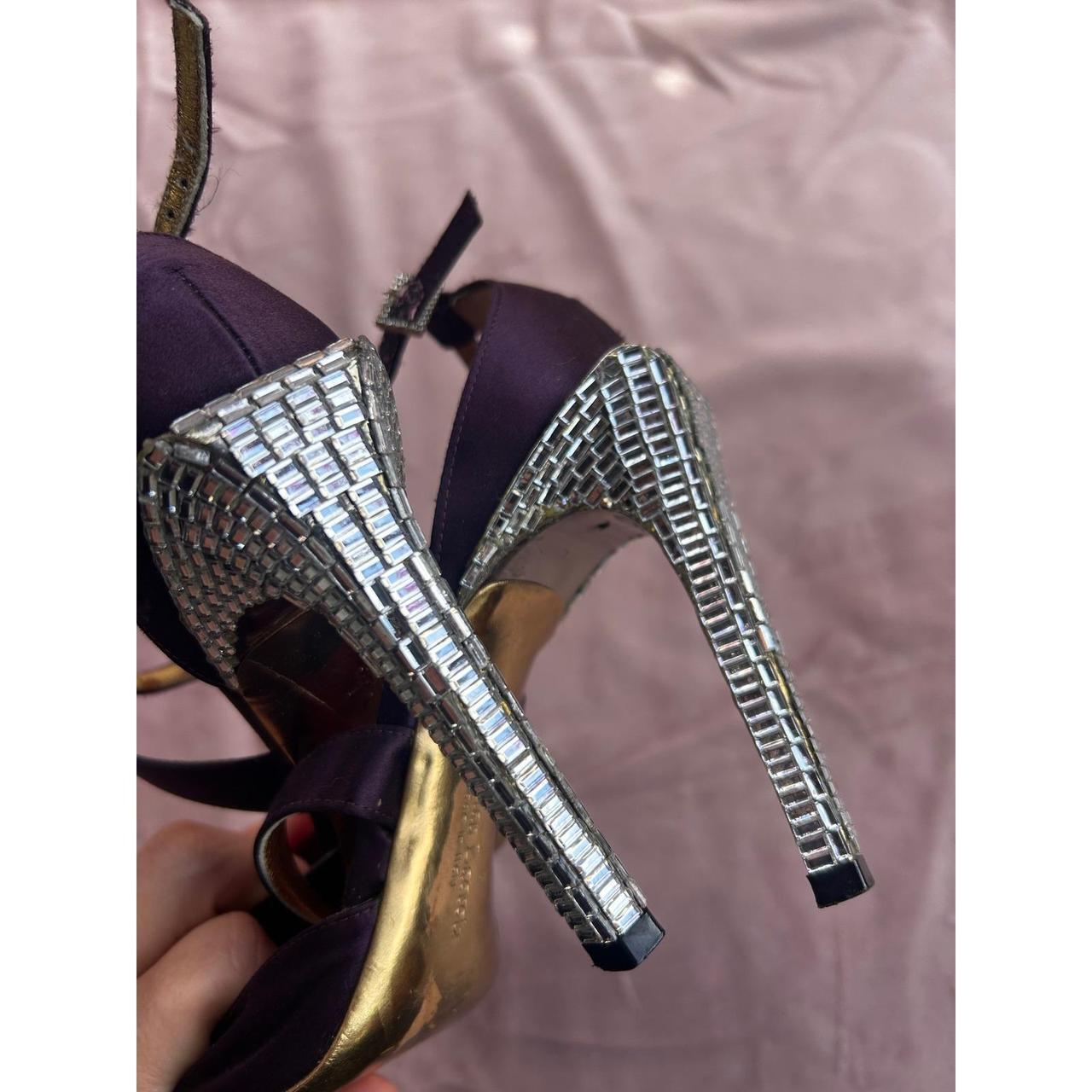 Christian Lacroix Pumps Women's Size 7 Purple Crystal Heel