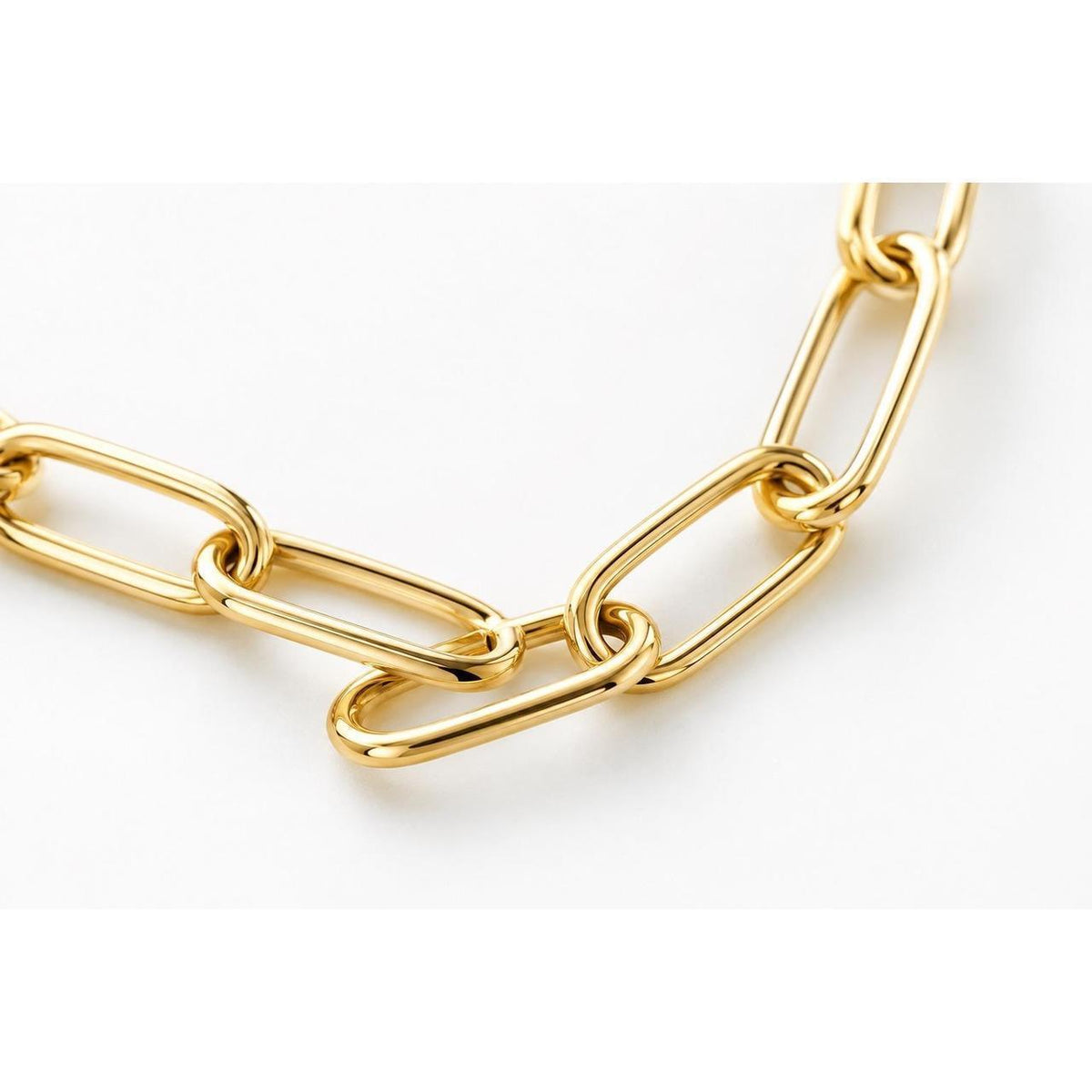 14k Yellow Gold Paperclip Chain Necklace Hollow 4mm 18in 4.10g