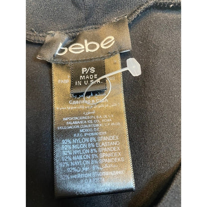Bebe Sleeveless Maxi Dress Black  Light Grey Colorblock P/S Bodycon