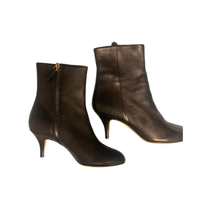 Bally Dhara Black Calf Leather Ankle Boots US 7.5 EU 38 Made in Italy