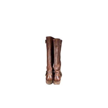 II bean womens
size 9.5 shoes brown leather tall riding boots