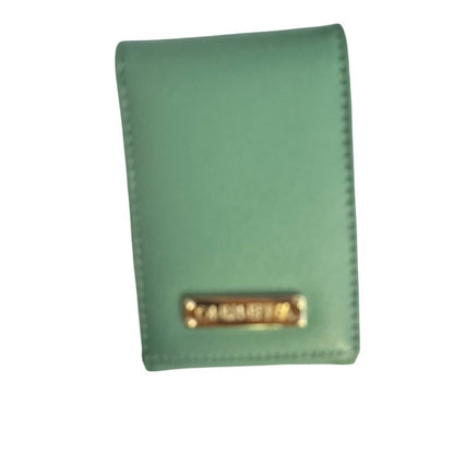 Valentino Green Faux Leather Wallet Card Holder Mirror Purse