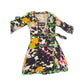 Diane von Fürstenberg Silk Wrap Dress 10 Floral Print Long Sleeve Iconic DVF